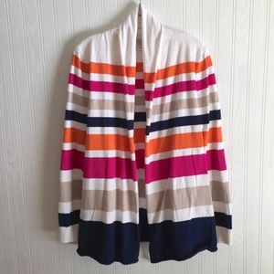 Banana Republic striped cardigan sweater large
